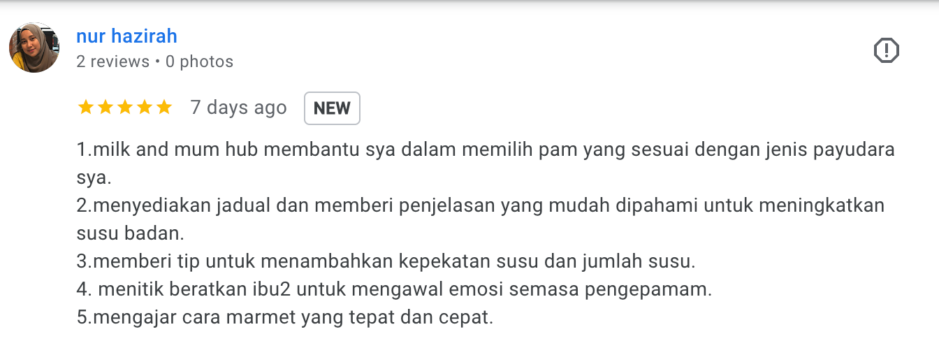 5-star Google review about pump selection help